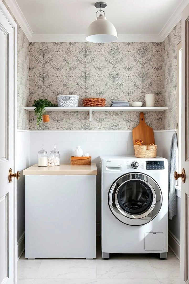 Scandinavian Simplicity - 22 Laundry Room Wallpaper Ideas