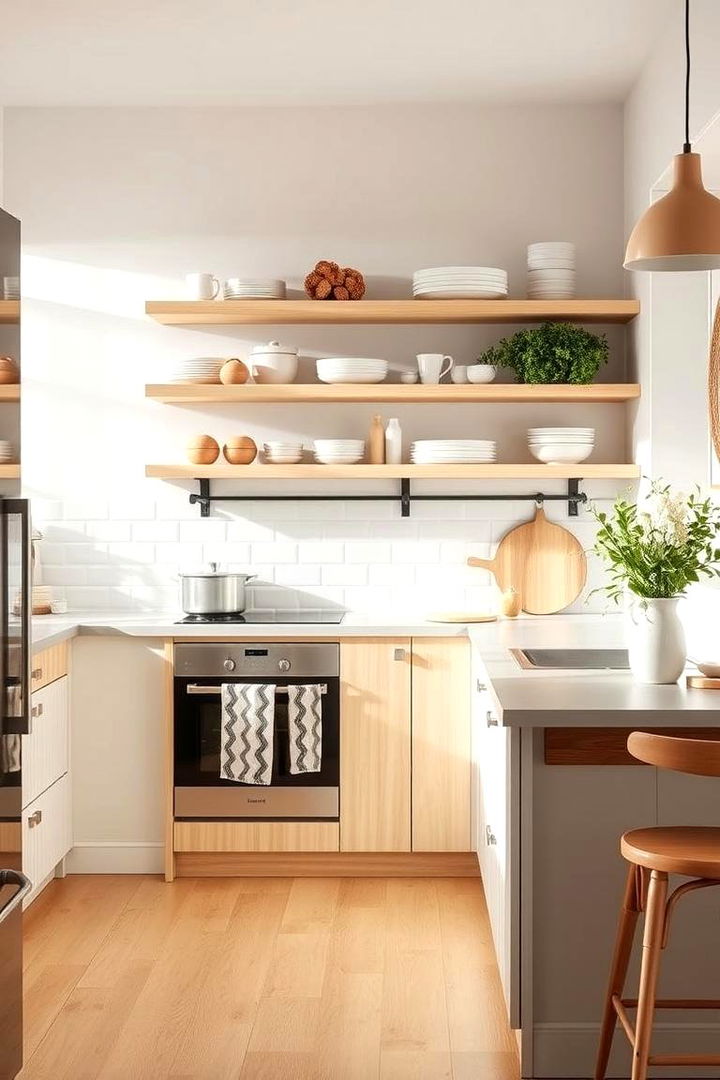 Scandinavian Simplicity - 22 Open Shelving Kitchen Ideas
