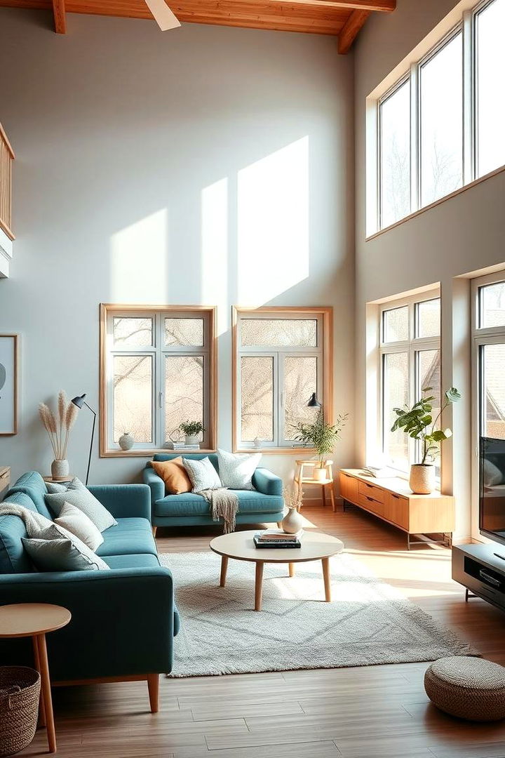 Scandinavian Simplicity - 22 Teal Couch Living Room Ideas