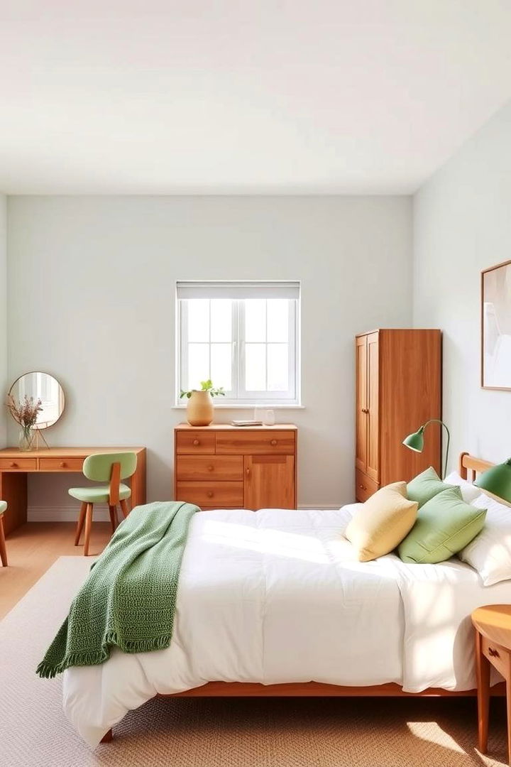 Scandinavian Simplicity Serene Green and Brown - 22 Green and Brown Bedroom Ideas