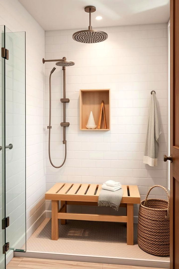 Scandinavian Simplicity and Function - 22 Walk in Shower Ideas With Bench