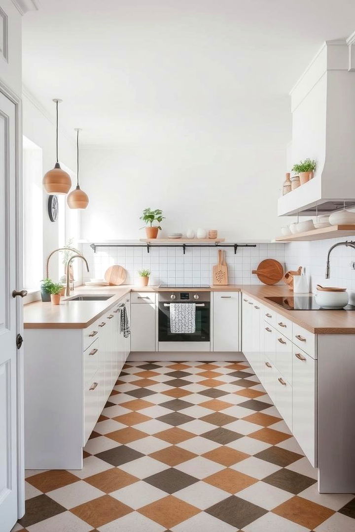 Scandinavian Simplicity and Functionality - 22 Kitchens With Checkered Floors