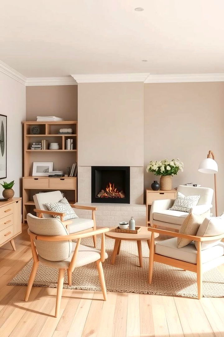 Scandinavian Simplicity with a Touch of Elegance - 22 Home Office With Fireplace Ideas