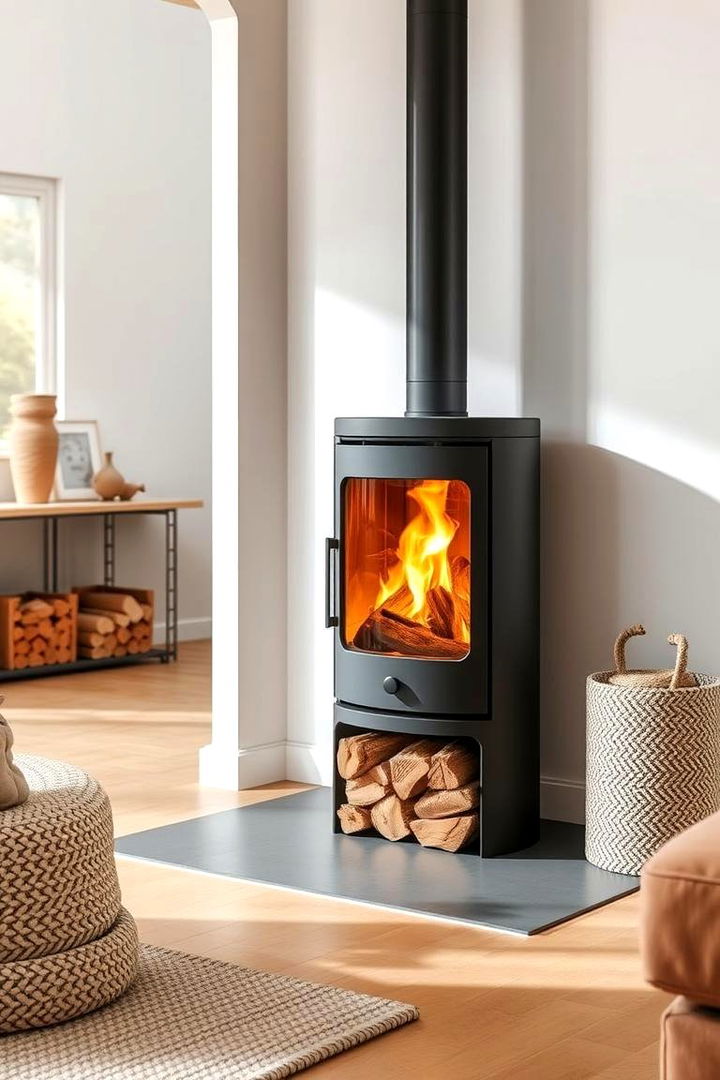 Scandinavian Style Log Burner - 22 Log Burner Ideas