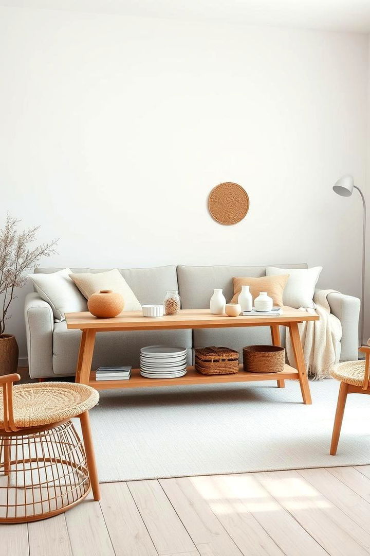 Scandinavian Style Simplicity - 22 Sofa Table Decor Ideas
