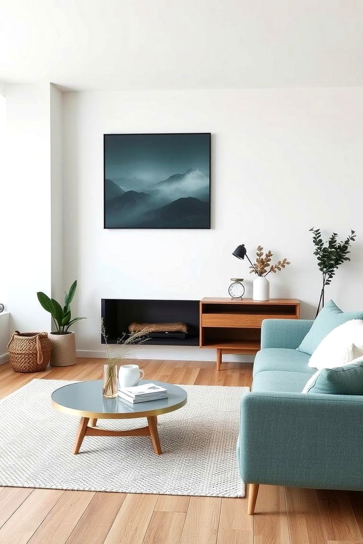 Scandinavian Teal Simplicity - 22 Teal Living Room Ideas