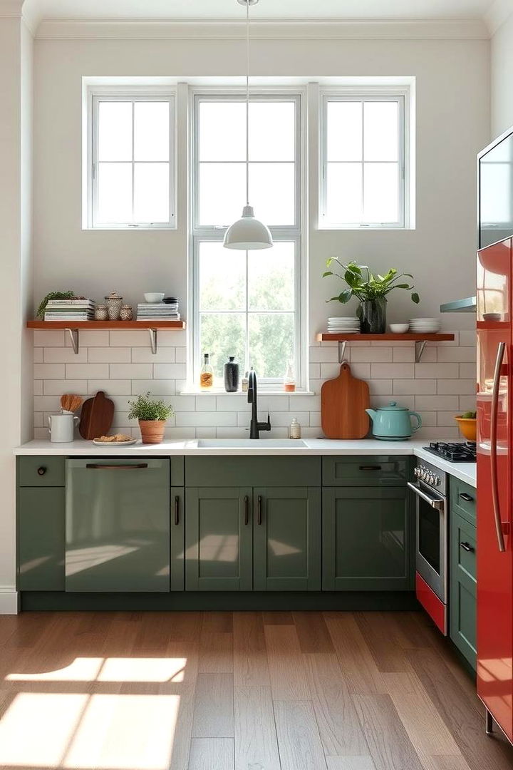 Scandinavian with a Twist - 22 Kitchen With Colored Appliances Ideas
