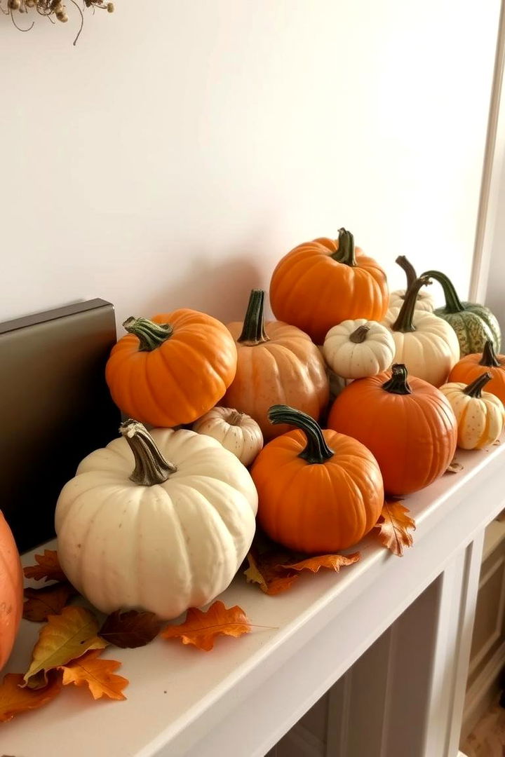 Scattered Pumpkin Arrangements - 22 Pumpkin Decor Ideas