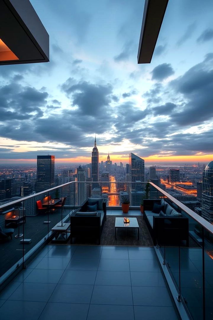 Scenic City View Balcony - 22 Residential Rooftop Design Ideas