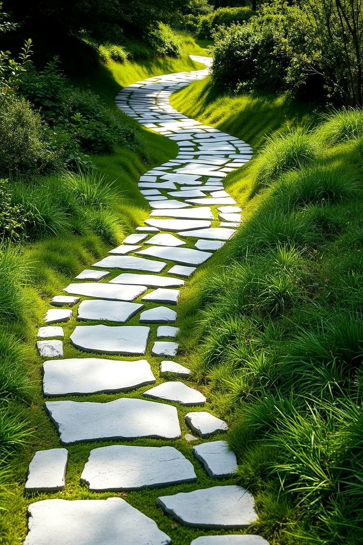 Scenic Natural Flow - 22 Flagstone Walkway Ideas