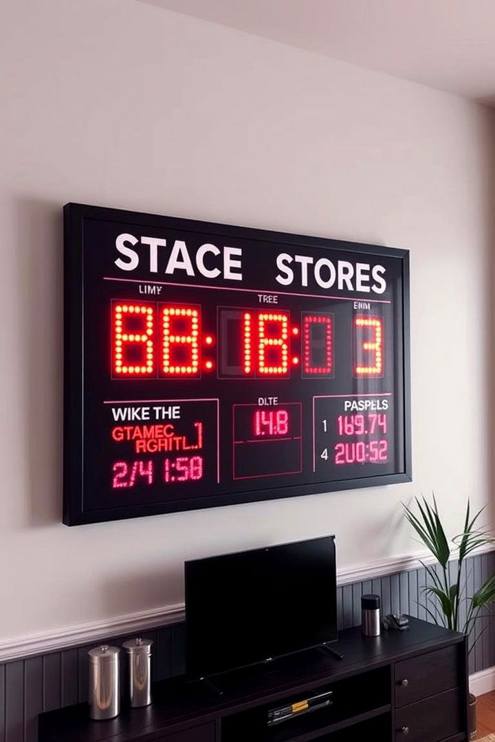 Scoreboard Inspired Decor - 22 Soccer Themed Bedroom Ideas