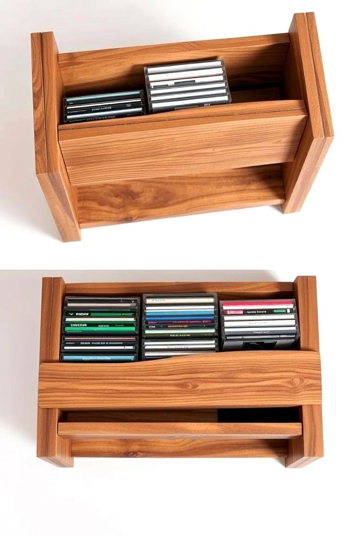 Scrap Wood CD Rack - 22 Cd Storage Ideas