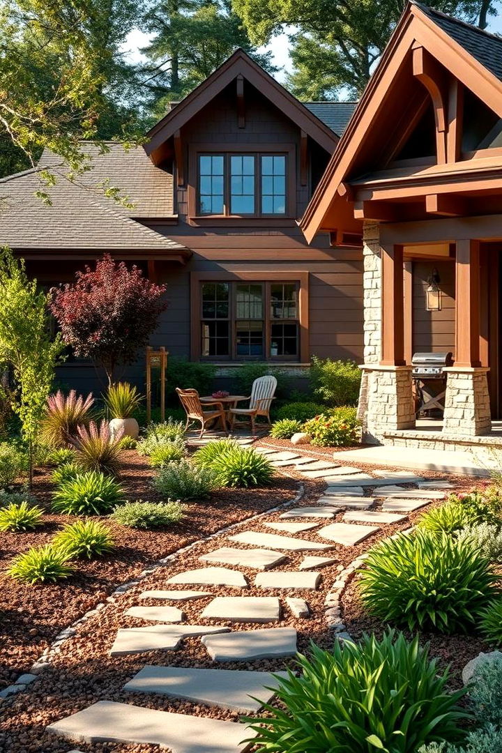 Sculpted Landscaping Integration - 22 Craftsman Style House Exterior Ideas
