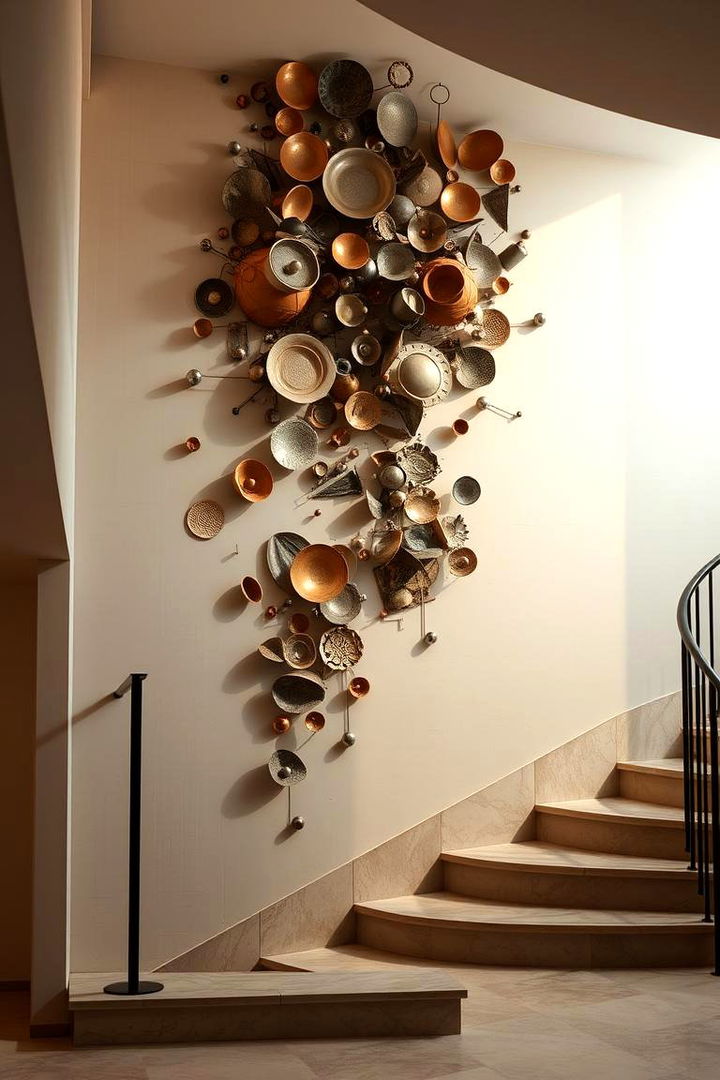 Sculptural Art Installations - 22 Staircase Wall Ideas