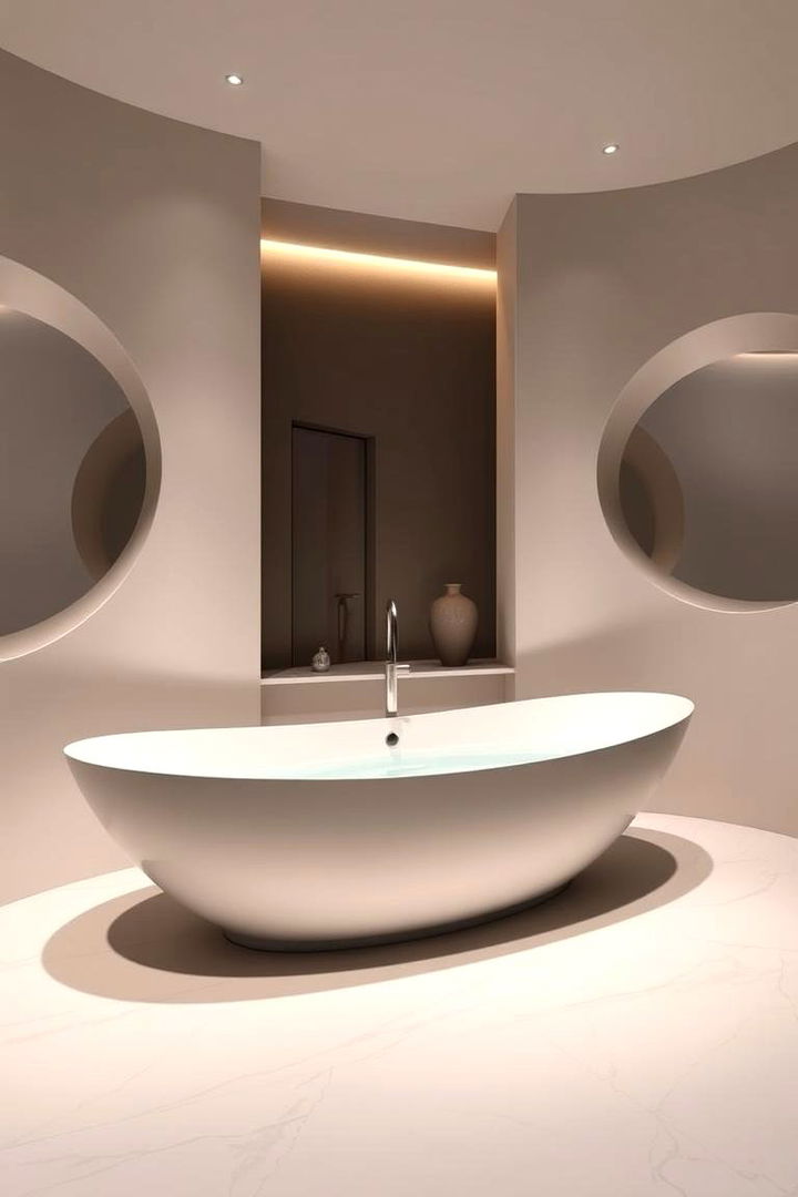 Sculptural Bathtub Design - 22 Art Deco Bathroom Ideas