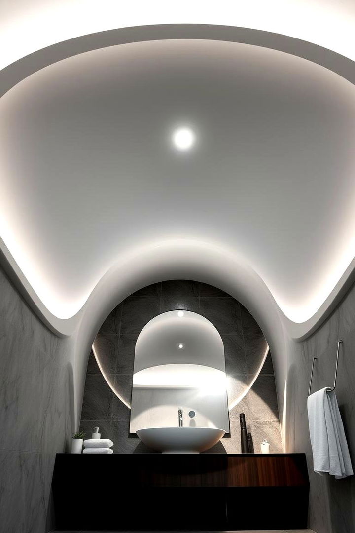 Sculptural Ceiling Features - 22 Bathroom Ceiling Ideas