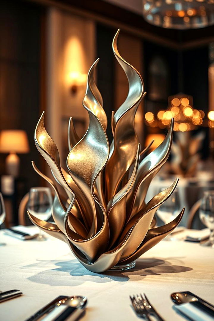 Sculptural Centerpieces Display - 22 Art Deco Dining Room Ideas