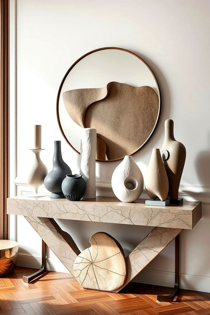 Sculptural Elements - 22 Console Table Decor Ideas