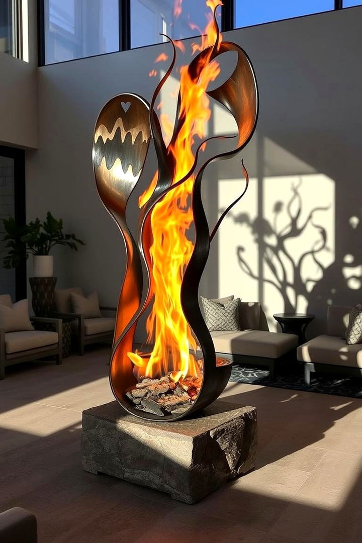 Sculptural Fire Feature Designs - 22 Modern Fireplace Ideas