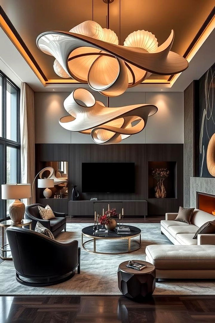 Sculptural Fixtures and Furnishings - 22 Luxury Living Room Ideas