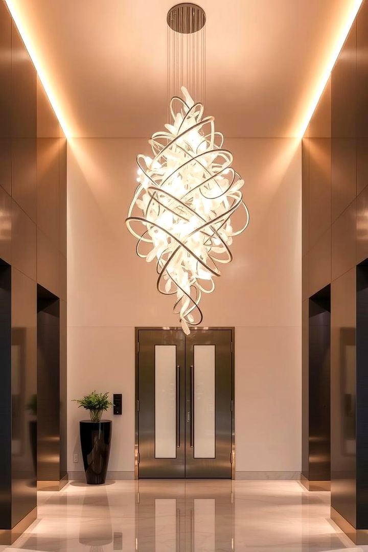 Sculptural Lighting Fixtures - 22 Foyer Decor Ideas