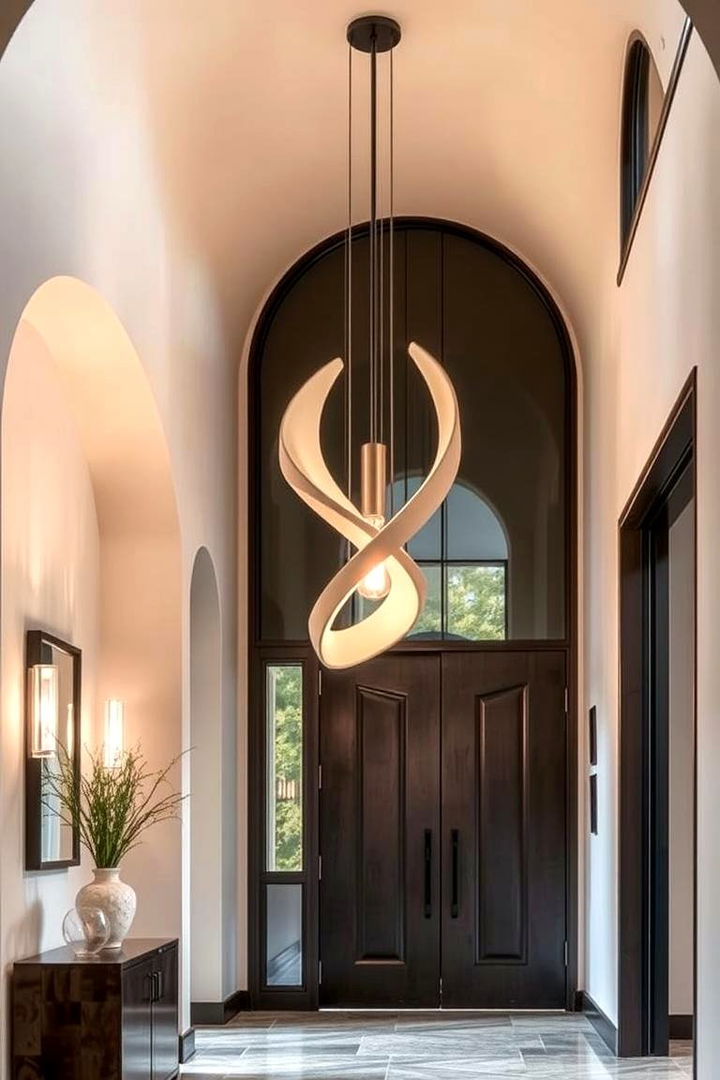 Sculptural Lighting for Unique Style - 22 Entryway Lighting Ideas