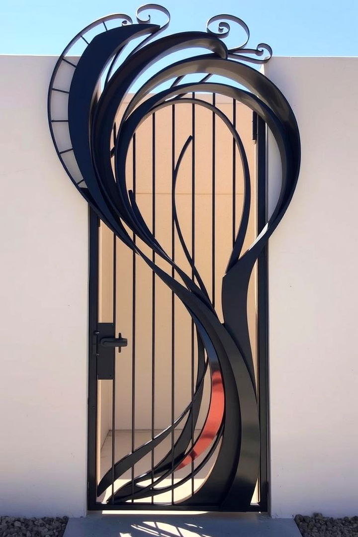 Sculptural Metalwork Entrance - 22 Front Gate Ideas