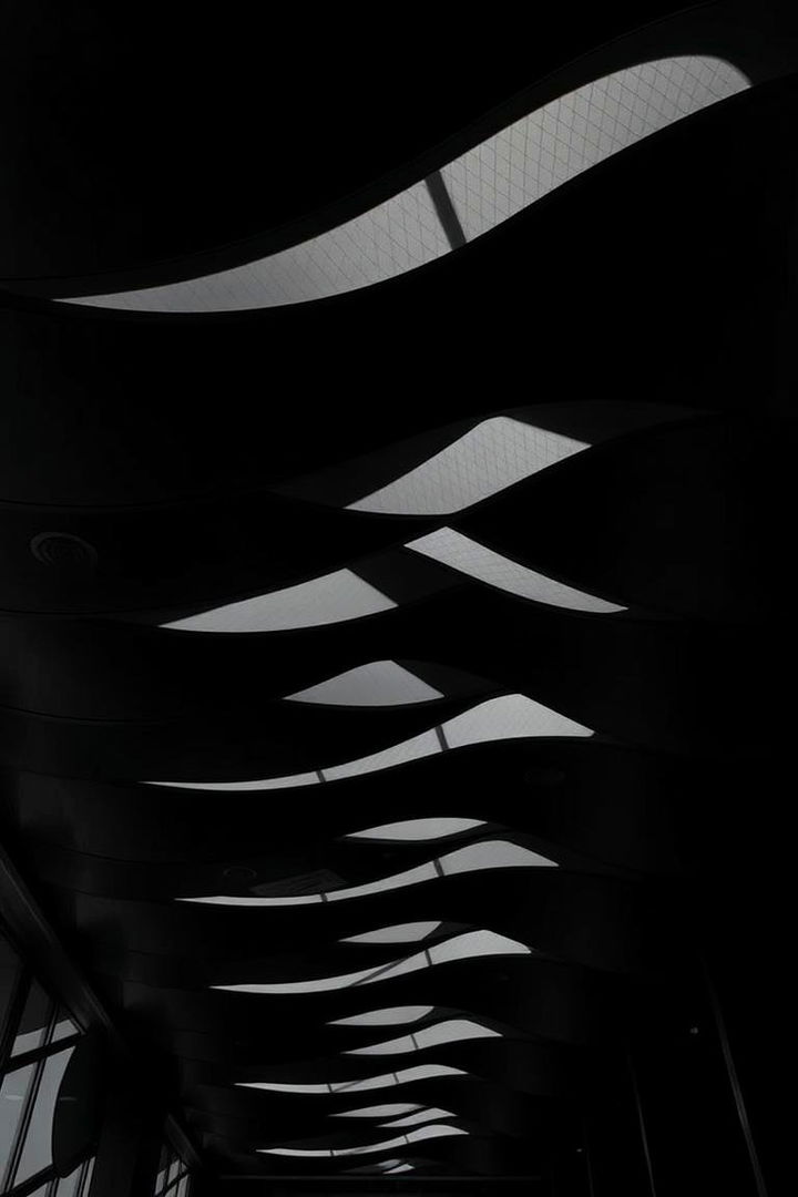 Sculptural Overlay Innovation - 22 black ceiling ideas