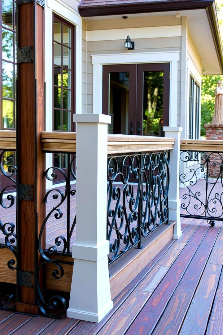 Sculptural Railing Artistic Deck - 22 Large Deck Ideas