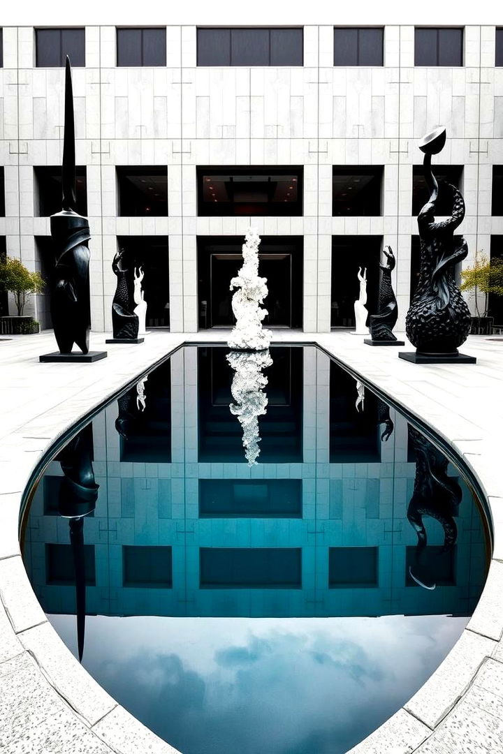 Sculptural Reflections - 22 Small Garden Reflecting Pool Ideas