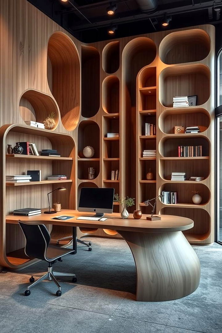 Sculptural Shelving - 22 Office Shelving Ideas