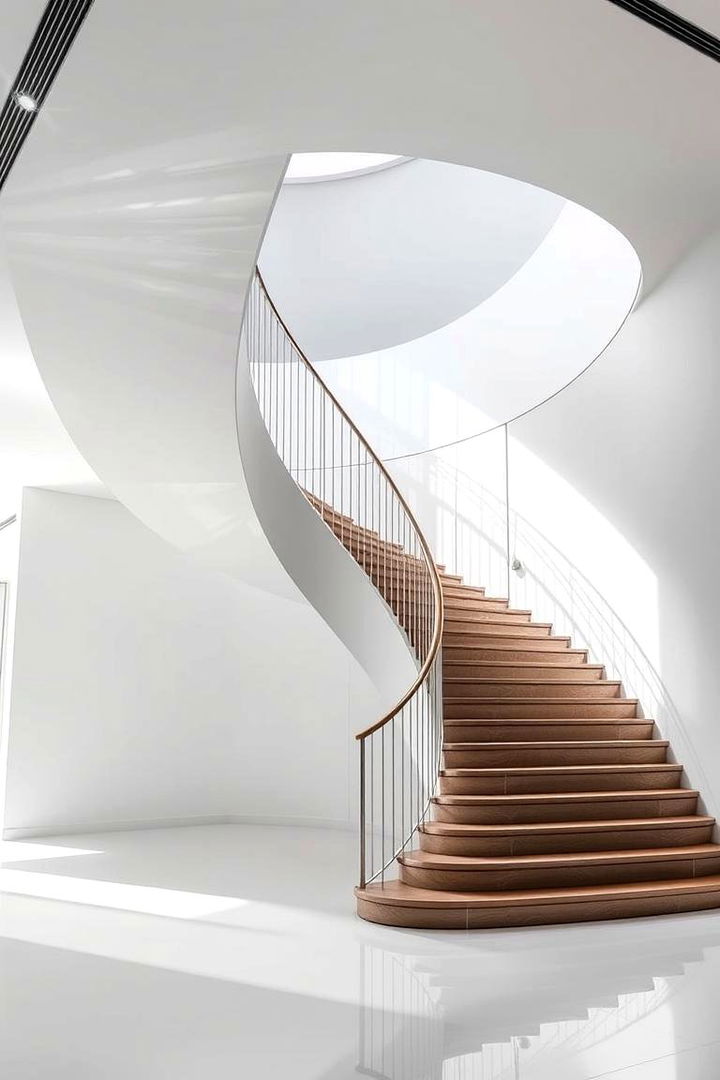 Sculptural Staircase Statement - 22 Contemporary Staircase Design Ideas