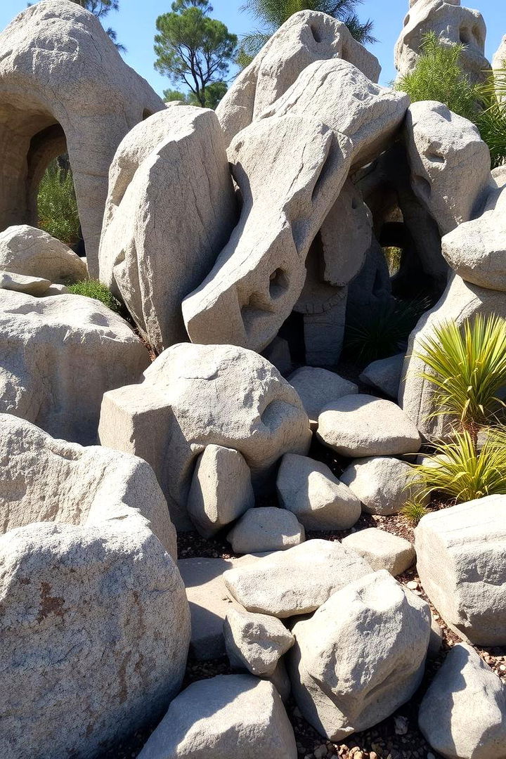 Sculptural Stone Features - 22 Stone Garden Ideas