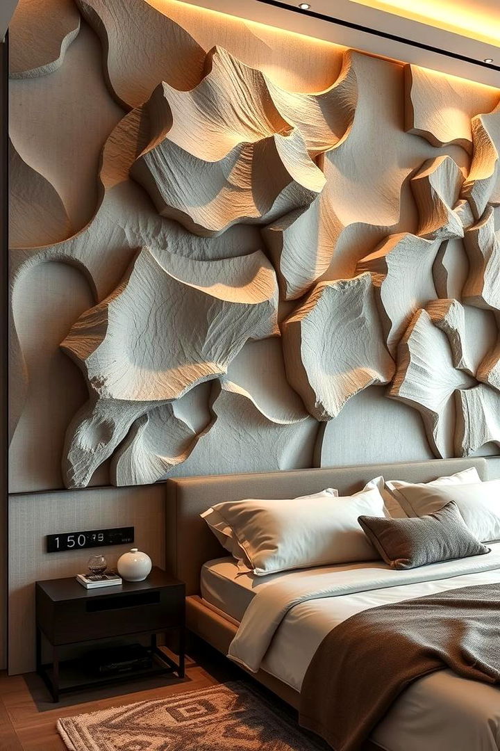 Sculptural Wall Art - 22 Bedroom Wall Decor Ideas