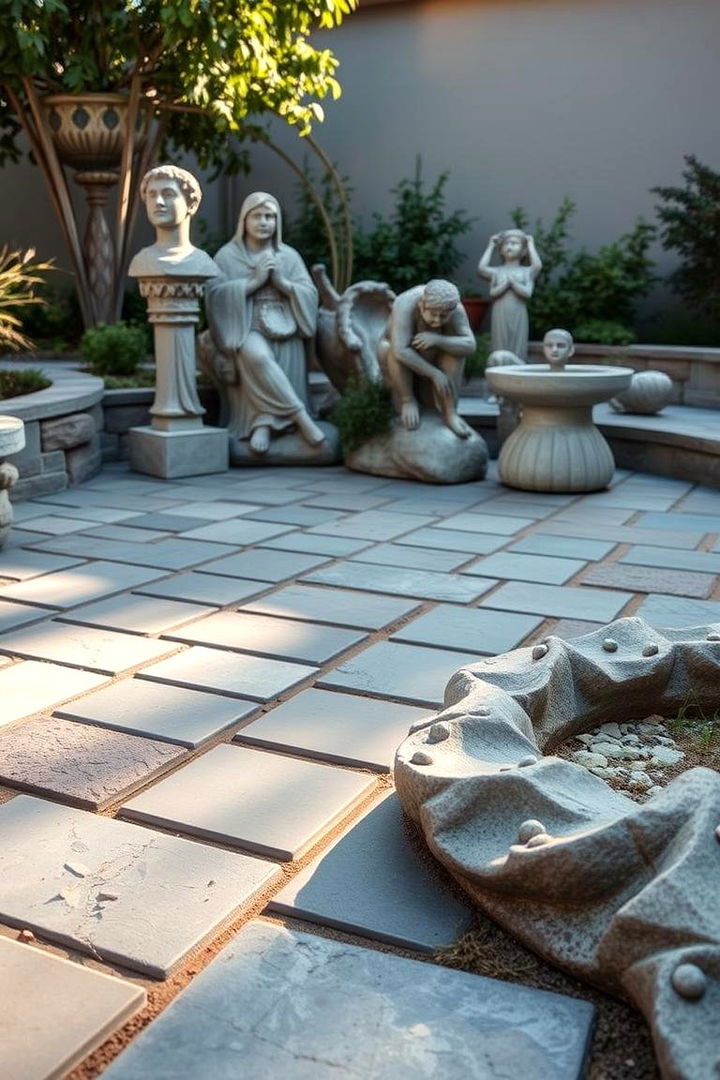 Sculptural and Artistic Touches - 22 Bluestone Patio Ideas