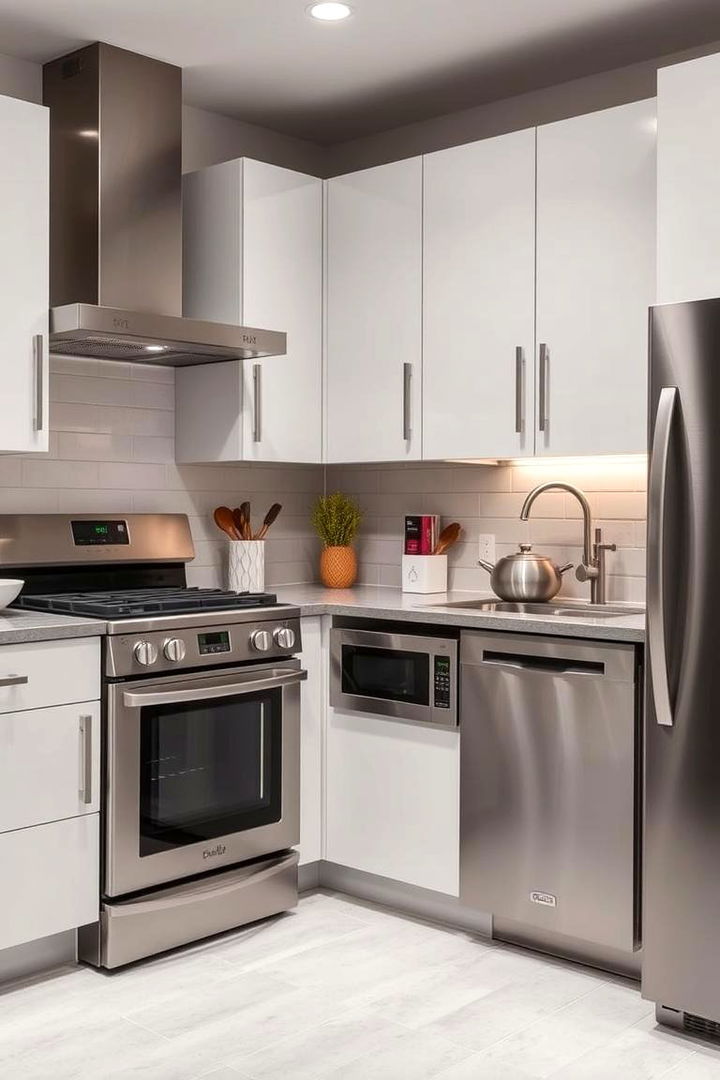 Seamless Appliance Coordination - 22 Kitchen With Stainless Steel Appliances