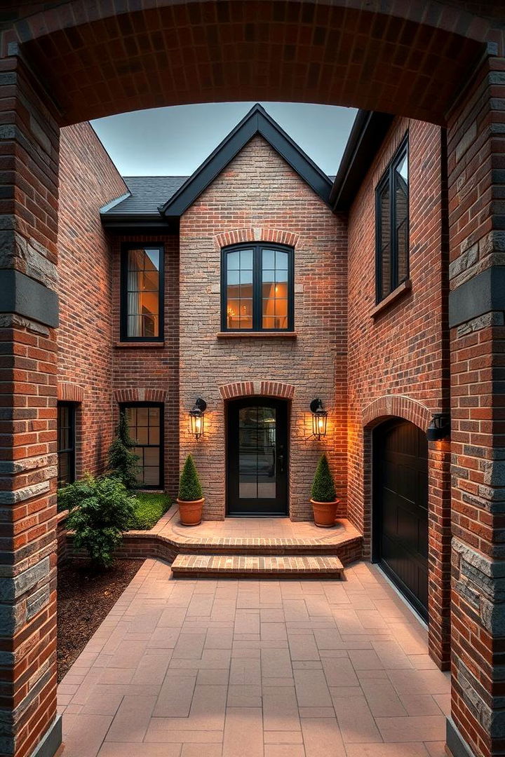 Seamless Blend of Tradition and Modernity - 22 Brick Houses With Stone Accents