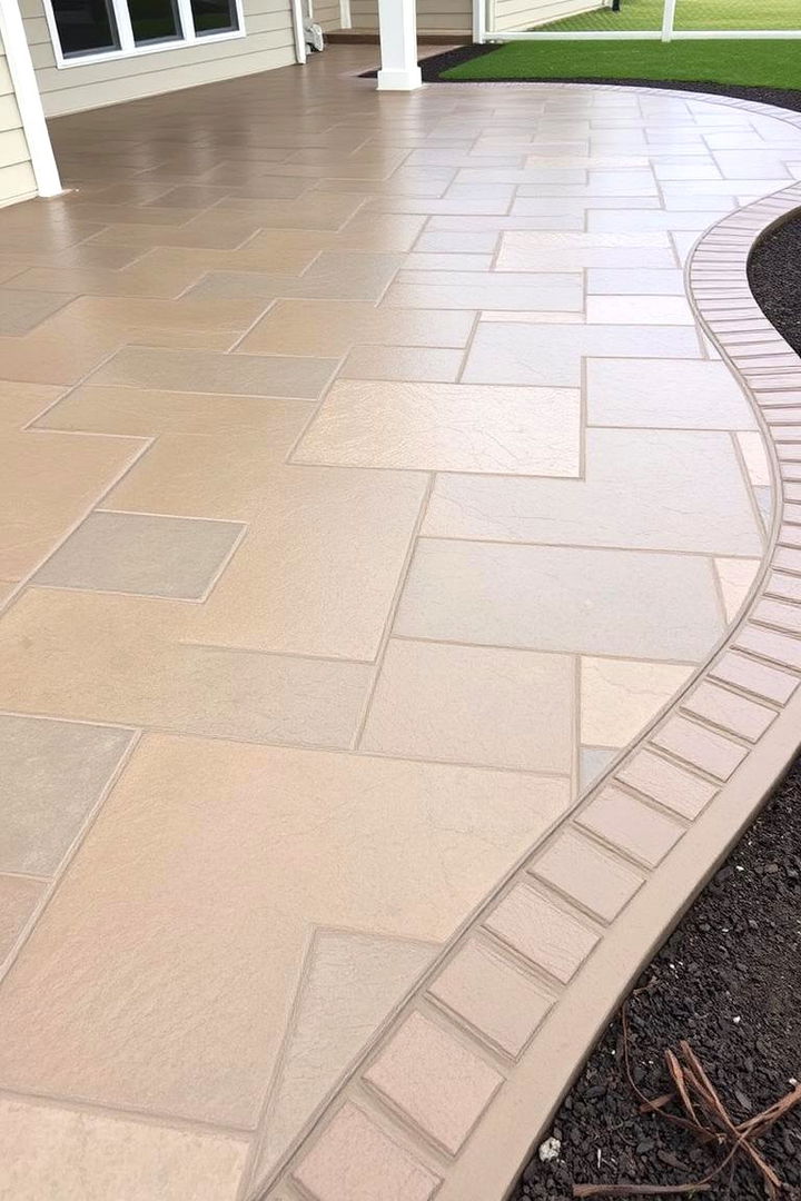 Seamless Border Designs - 22 Stamped Concrete Patio Ideas