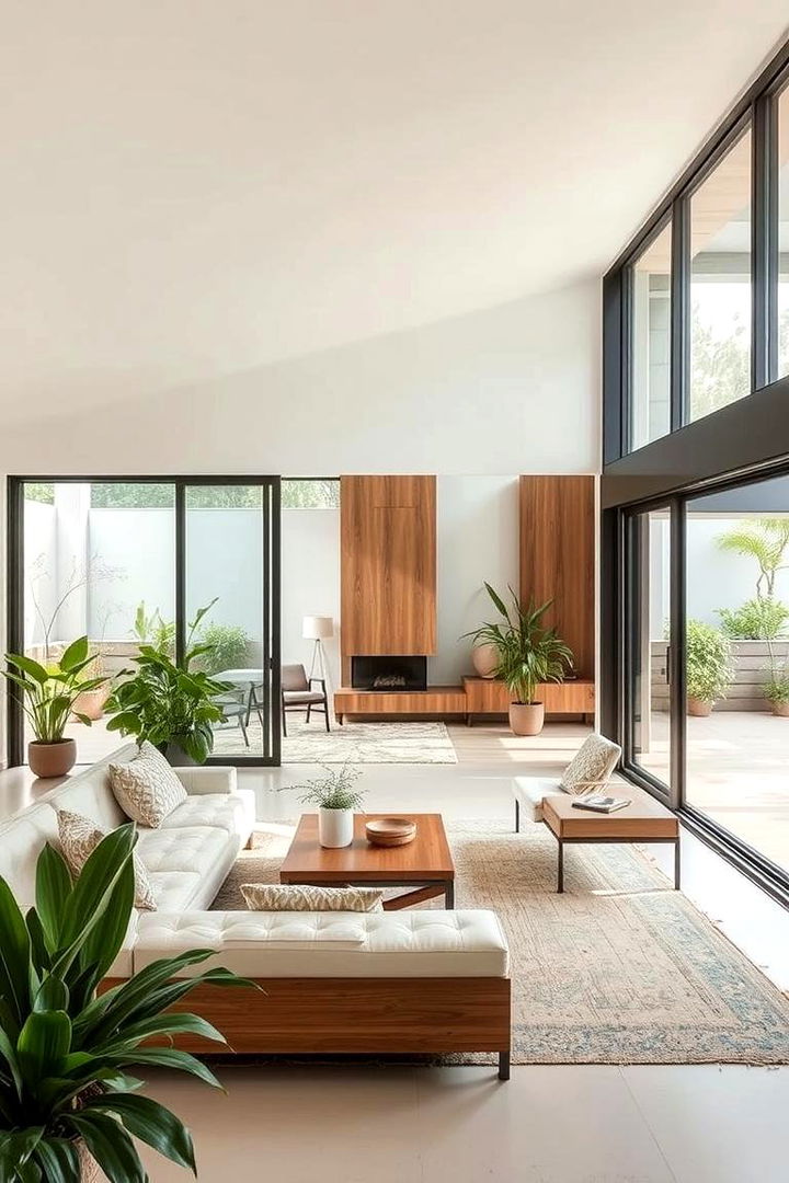 Seamless Indoor Outdoor Connection - 22 Minimalist Living Room Ideas