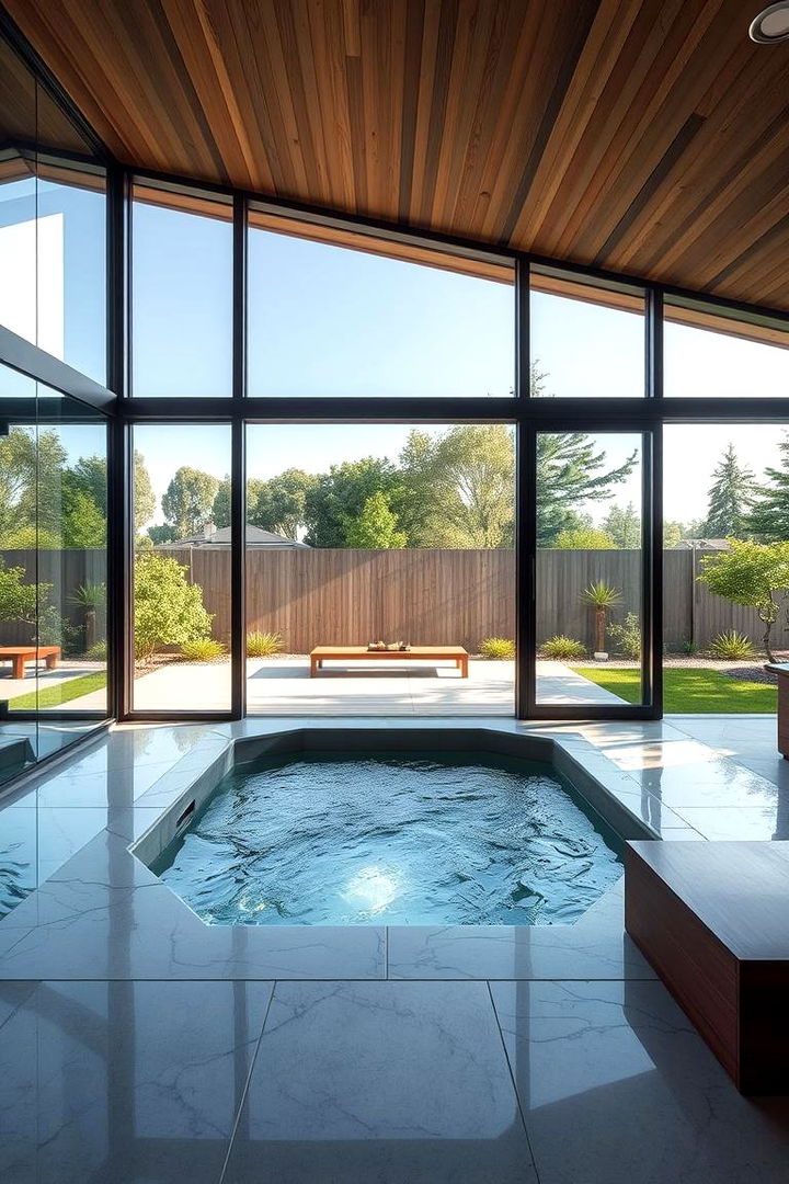 Seamless Indoor Outdoor Connection - 22 Sunken Hot Tub Ideas