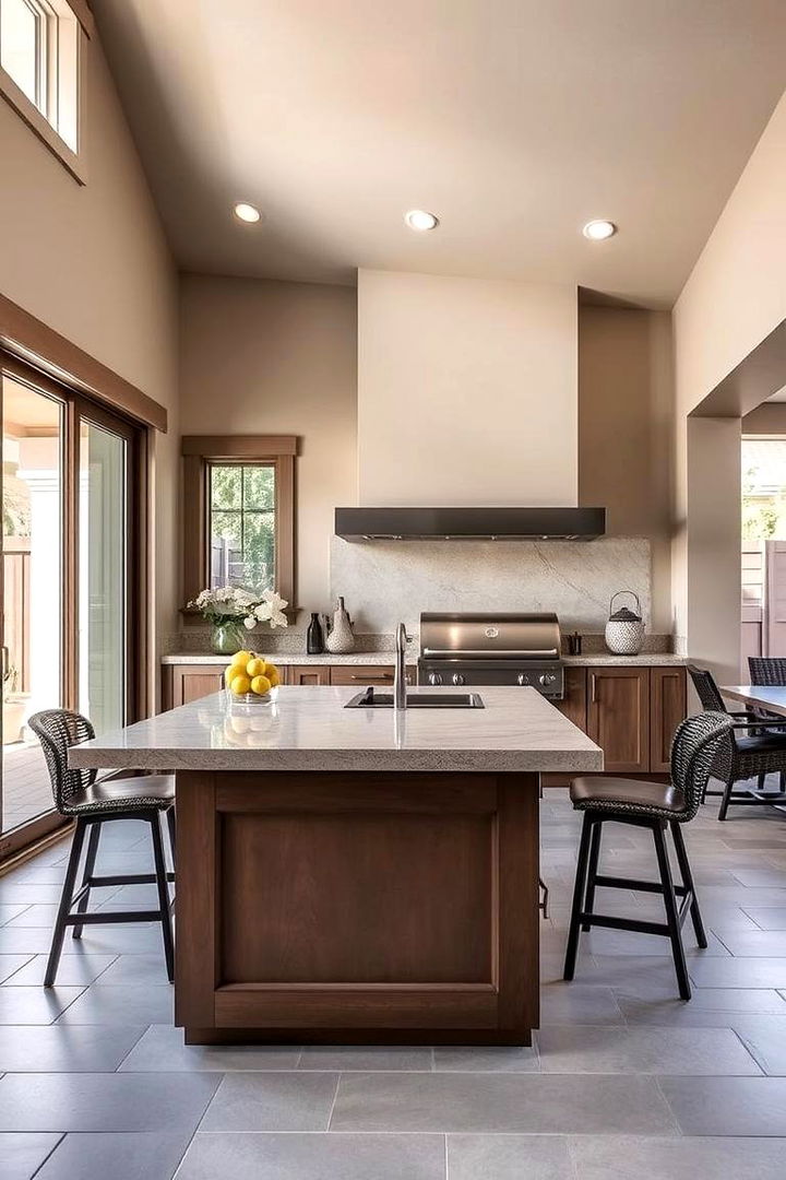 Seamless Indoor Outdoor Flow - 22 Bbq Island Ideas