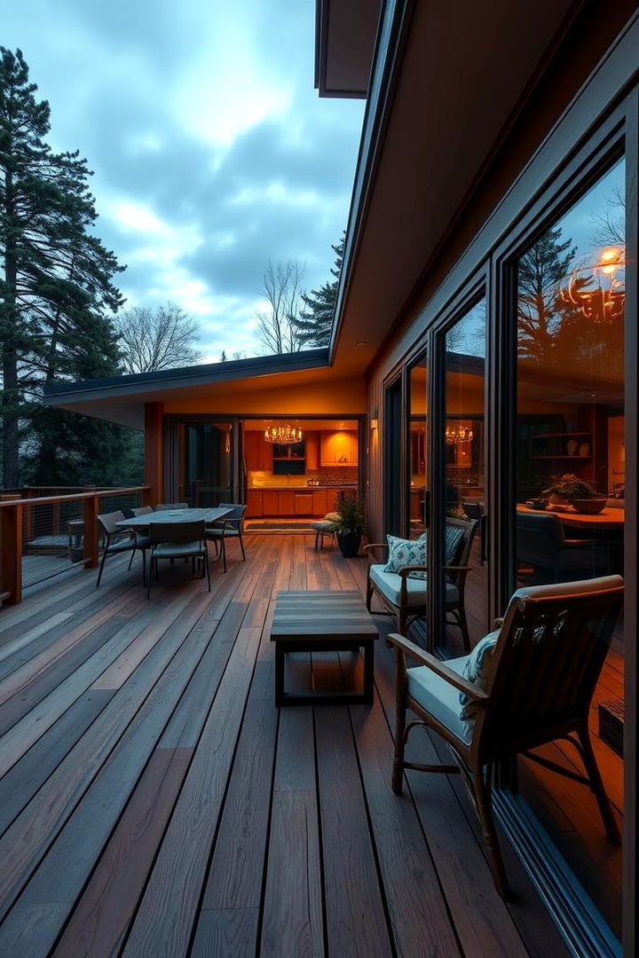 Seamless Indoor Outdoor Flow - 22 Partially Covered Deck Ideas