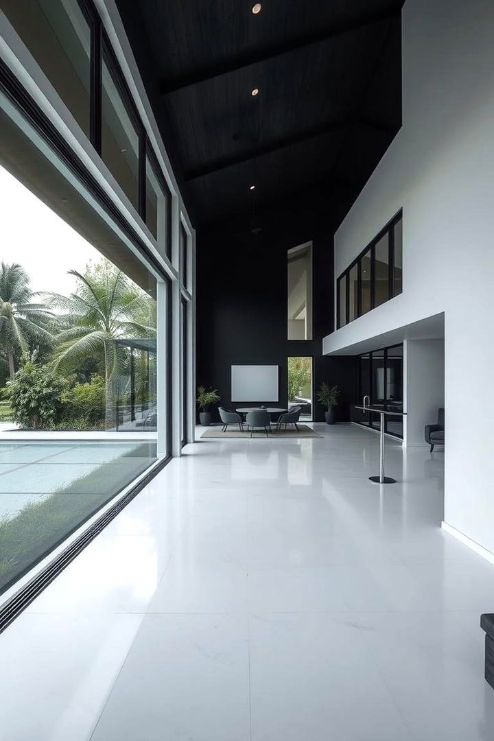 Seamless Indoor Outdoor Flow - 22 single story white house black trim