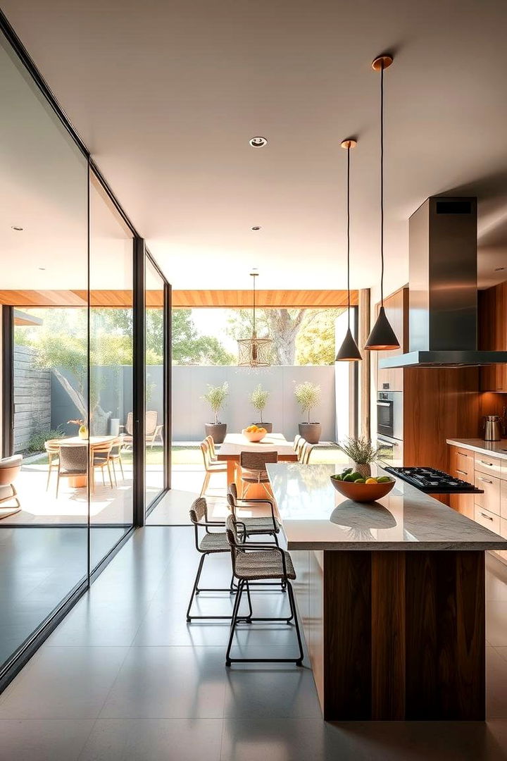 Seamless Indoor Outdoor Flow - 22 Split Level Kitchen Design Ideas