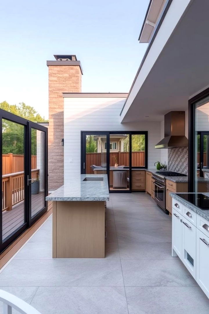Seamless Indoor Outdoor Transition - 22 Outdoor Kitchen on Deck