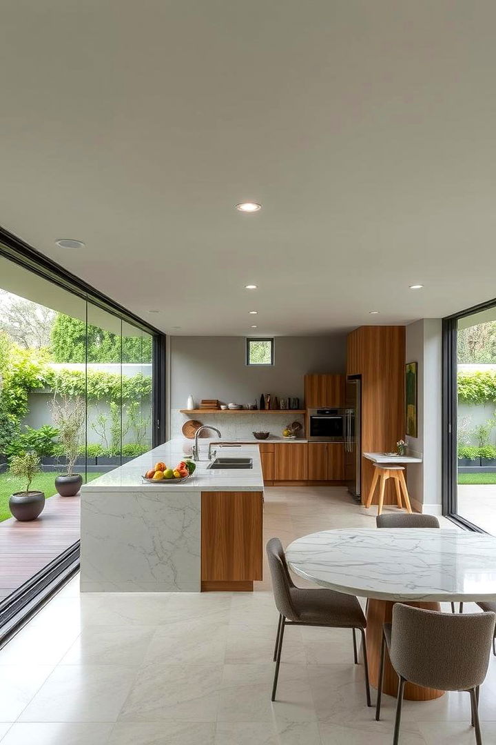 Seamless Indoor Outdoor Transitions in Kitchen Design - 22 Greenhouse Kitchen Design Ideas