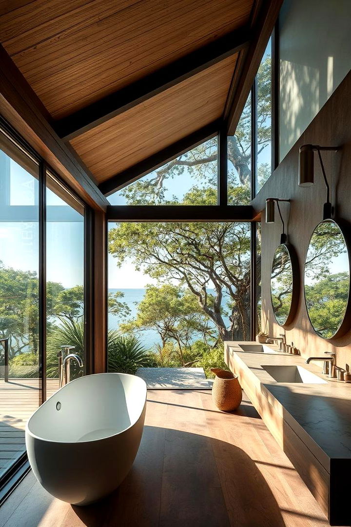 Seamless IndoorOutdoor Connection - 22 Large Bathroom Ideas