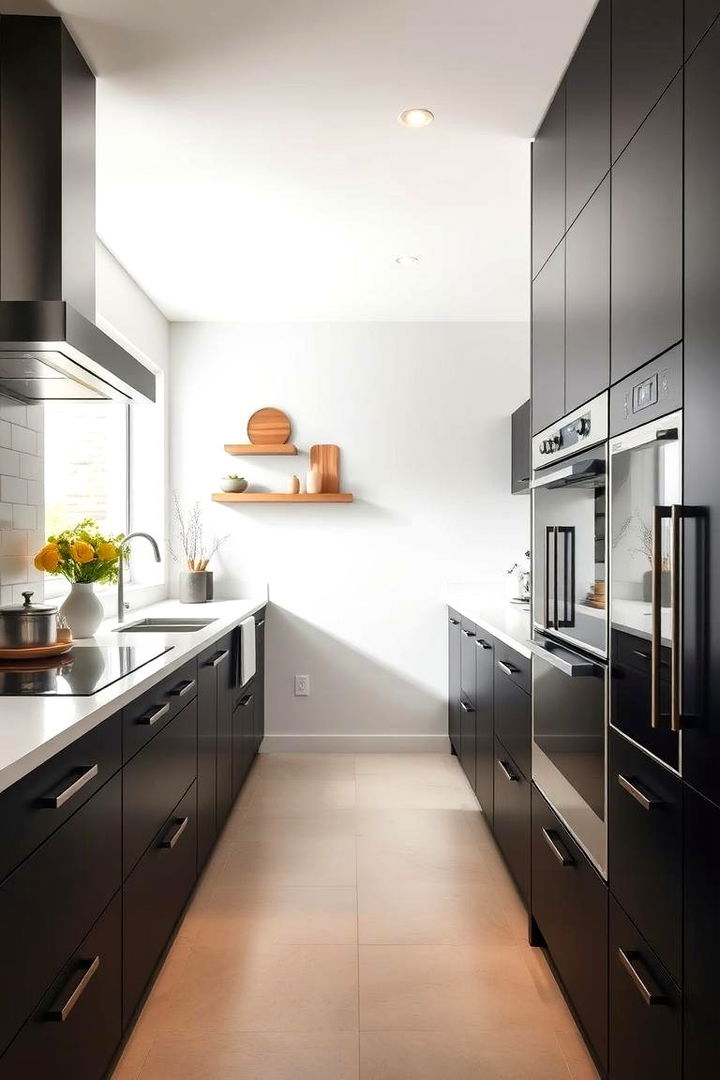Seamless Integrated Appliances - 22 kitchens with beautiful black cabinets