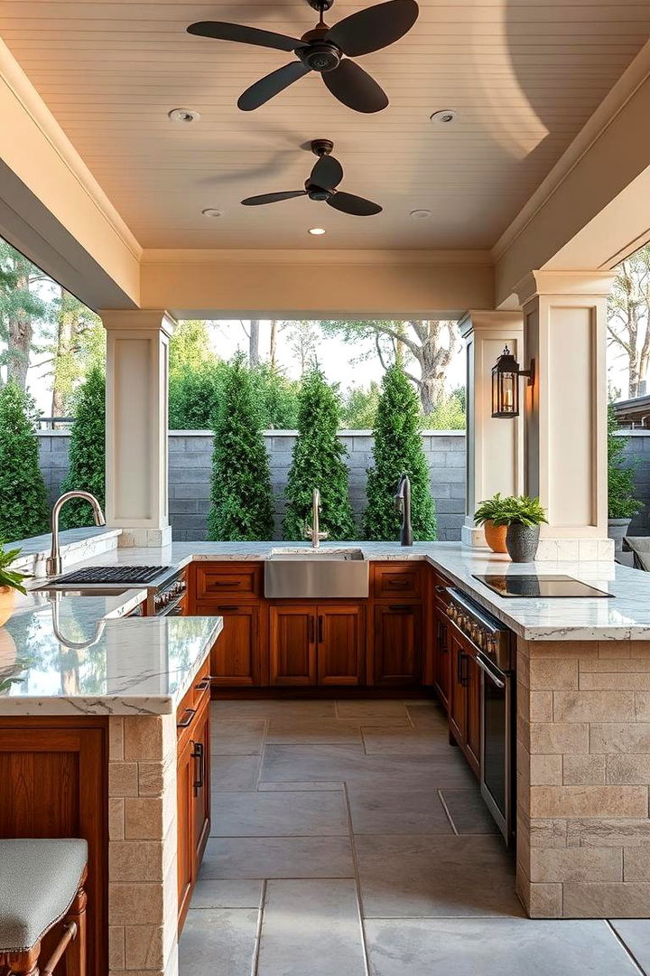 Seamless Integration - 22 Outdoor Kitchen Countertop Ideas