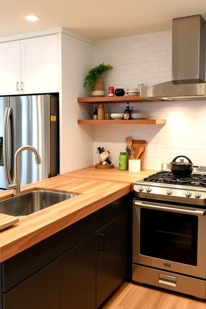 Seamless Integration with Modern Appliances - 22 Kitchens With Butcher Block Countertops